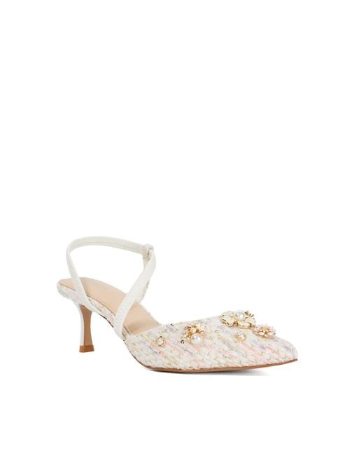 Dune Multicolor Wf Dyana Floral Emellished Boucle Open Courts