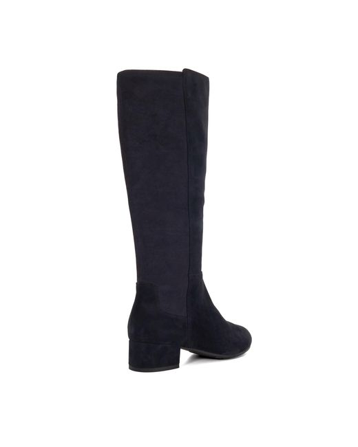 Dune Blue Tayla Stretch Knee-High Boots
