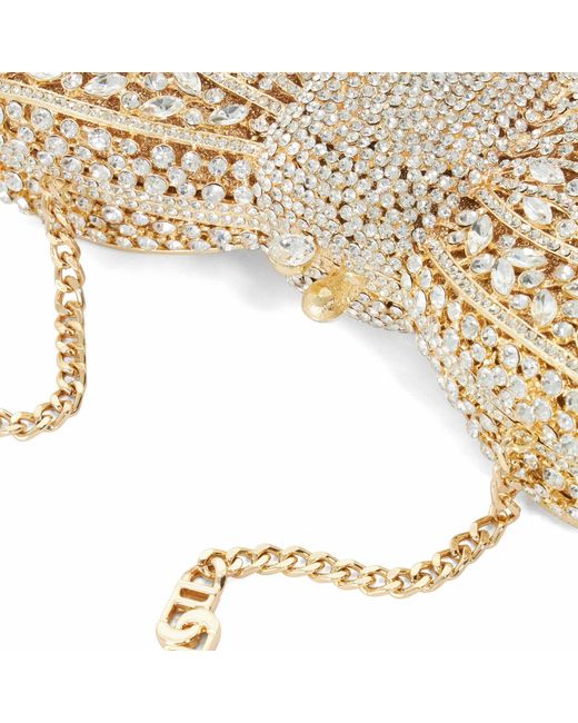 Dune Natural Enchant Embellished Bow Clutch Bag