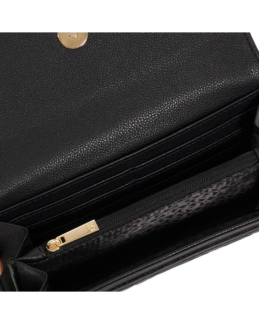 Dune Black Kokos Woven Leather Purse