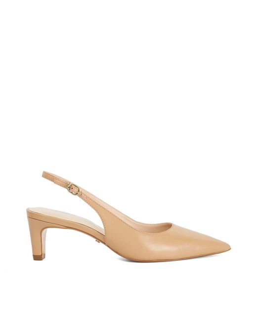 Dune Natural Connection Mid Height Sling-Back Court Shoes