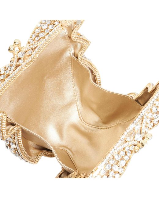 Dune Metallic Eaden Bug Diamante Embellished Clutch