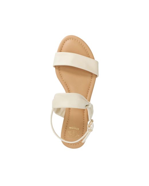 Dune Natural Laliz Leather Flatform Sandal