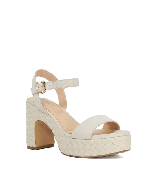 Dune Metallic Monotone Block Heel Sandal