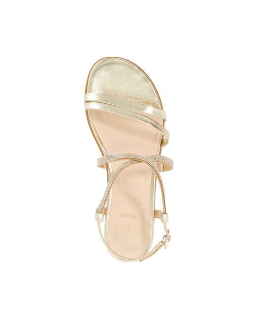 Dune Natural Wf Lexia Flat Strappy Sandals