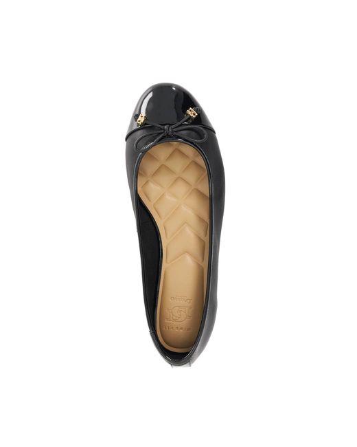 Dune Black Wf Hallo Wide Fit Charm-Detail Ballet Shoes