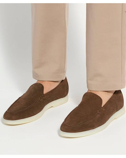 Dune Brown Boltman Suede Casual Loafers for men