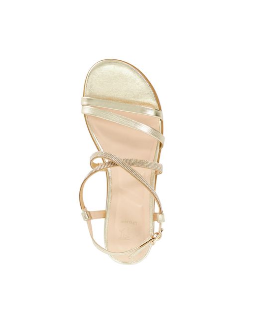 Dune Natural Lexia Flat Strappy Sandals