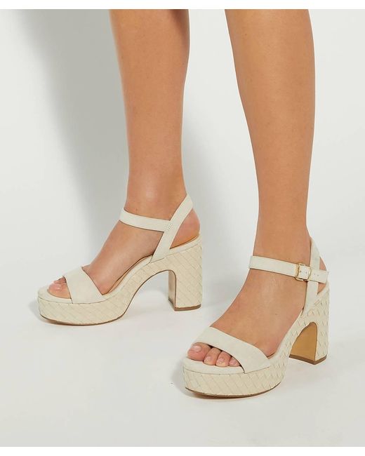 Dune Metallic Monotone Block Heel Sandal