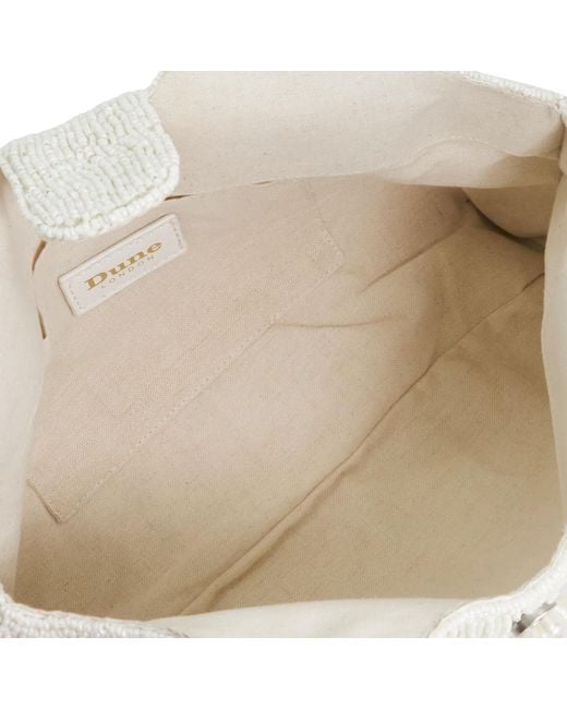 Dune White Dunmore Embellished Shoulder Bag