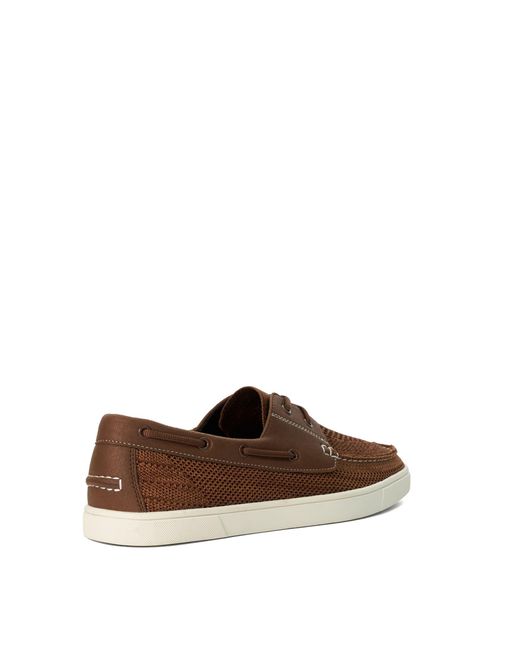Dune Brown Blaizerss Knitted Boat Shoes for men