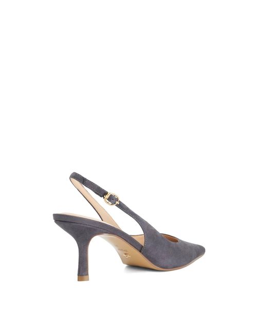 Dune Blue Celise Pointed-Toe Slingback Court Shoes