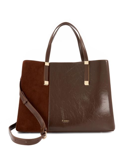 Dune Brown Dorry P Textured Tote Bag