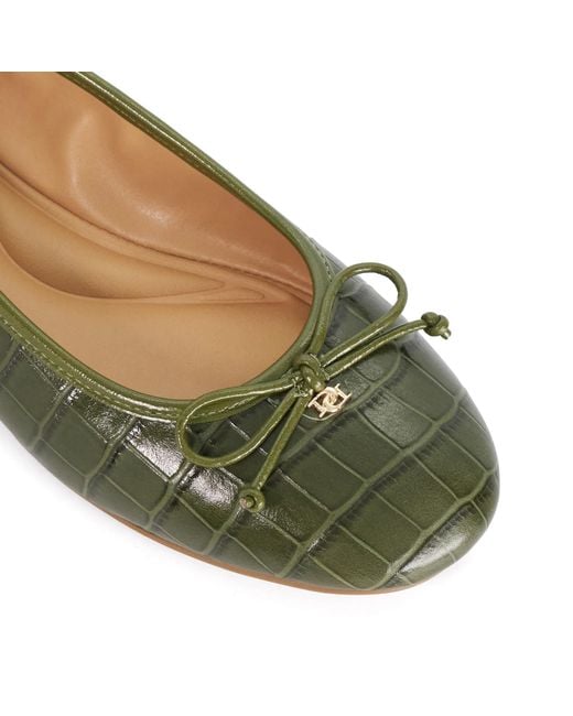 Dune Green Helenne Ballet Flats