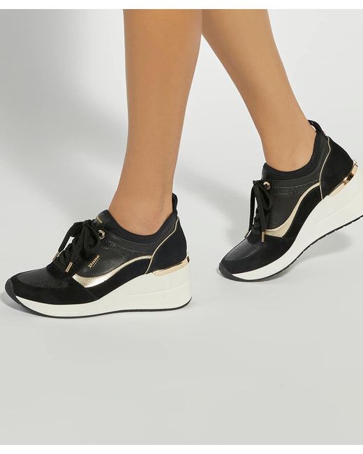 Dune Blue Elarah Flatform Trainers