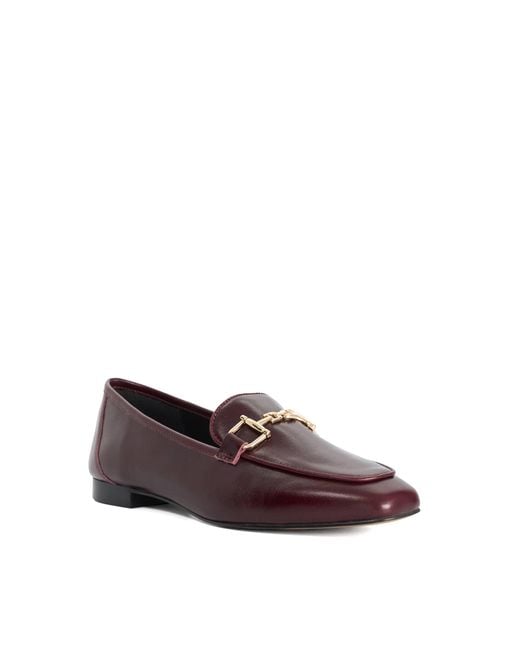Dune Purple Wf Grained Hardware-Detail Loafers