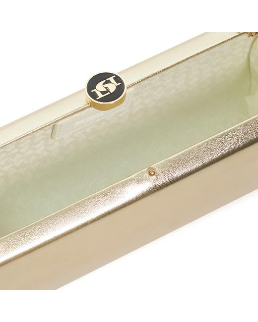 Dune Natural Belinda Textured Cross Body Clutch Bag