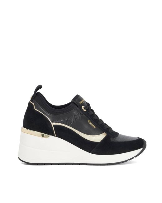 Dune Blue Elarah Flatform Trainers
