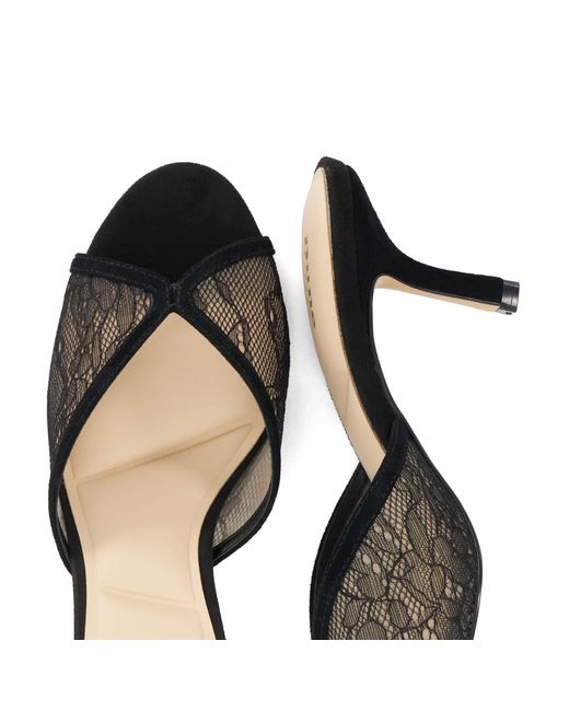 Dune Black Monarchs Open-Toe Heeled Mules