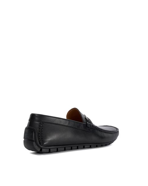 Dune Black Brackon Snaffle Trim Suede Loafers for men