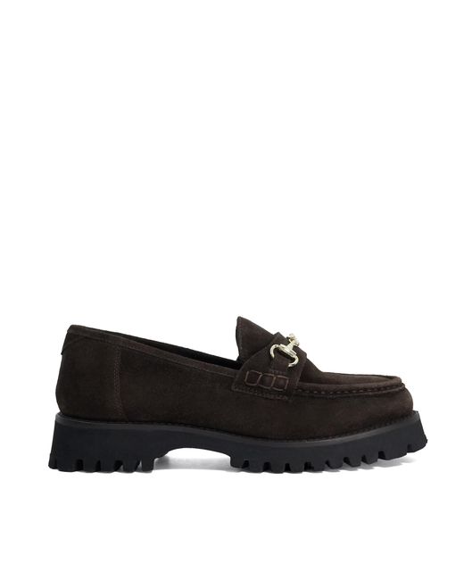 Dune Black Grissinis T Chunky Snaffle Trim Loafers