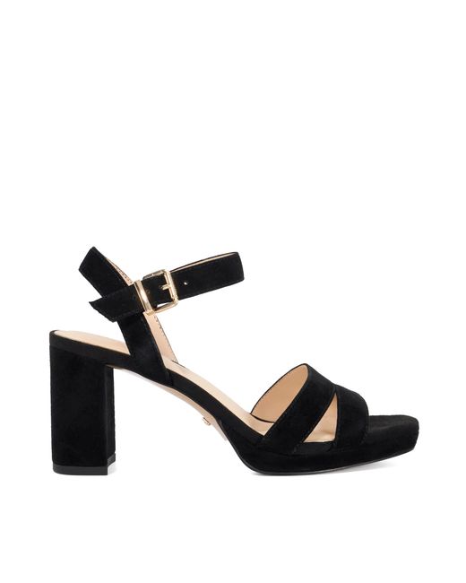Dune Black Manifesting Block Heel Sandals