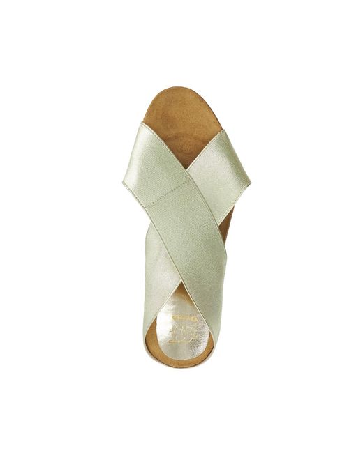 Dune Metallic Krossleys Open Toe Wedge Sandals