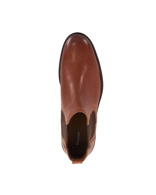 Dune Brown Wf Chorleys Wide Fit Leather Chelsea Boots for men