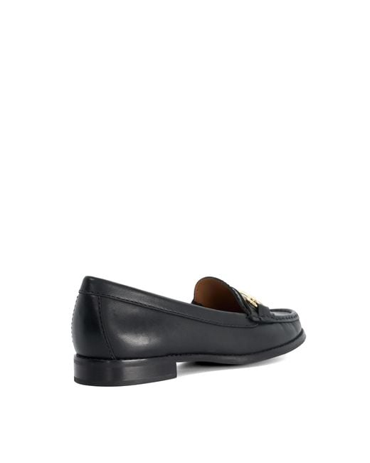 Dune Black Wf Glenny Wide Fit Snaffle Trim Loafers