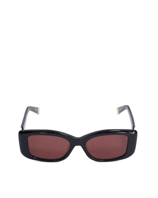 Dune Purple Goal Slim Rectangular Sunglasses