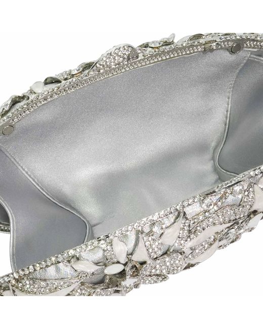Dune Gray Brides Embellished Hard Case Clutch