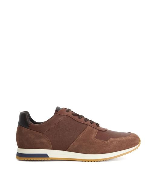 Dune Brown Wf Trusting Lace-Up Low-Top Trainers for men