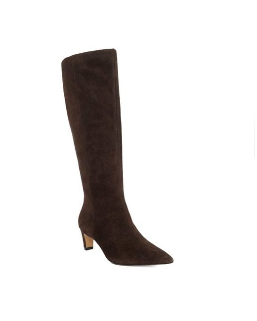 Dune Brown Wf Smoulder Heeled Knee-High Boots