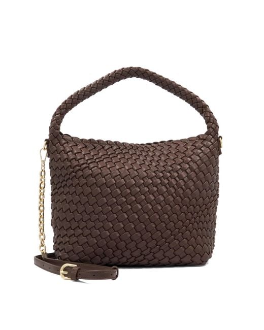 Dune Brown Deliberate M Woven Shoulder Bag