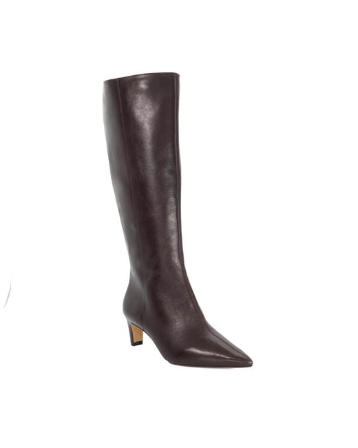 Dune Brown Wf Smoulder Heeled Knee-High Boots