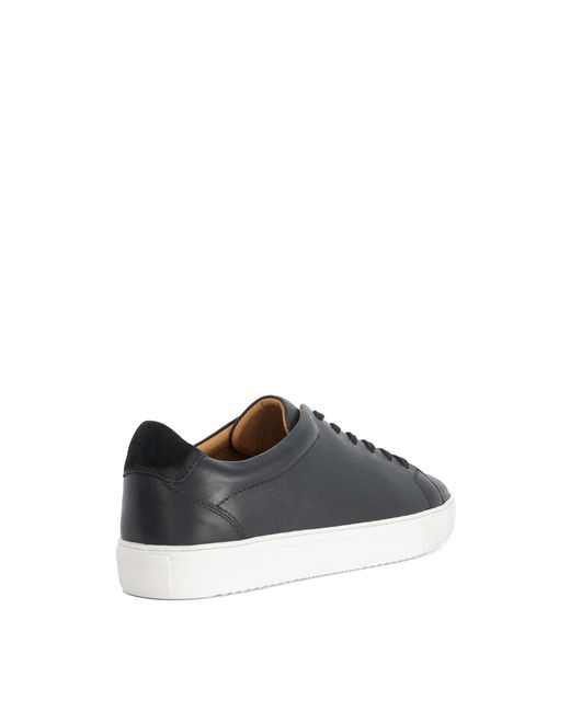 Dune Blue Trevons Leather Cup Sole Trainers for men