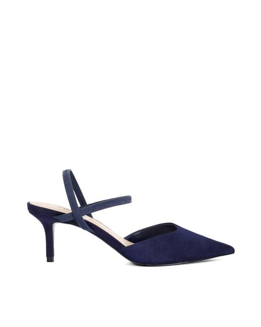 Dune Blue Classical Stiletto Heeled Courts
