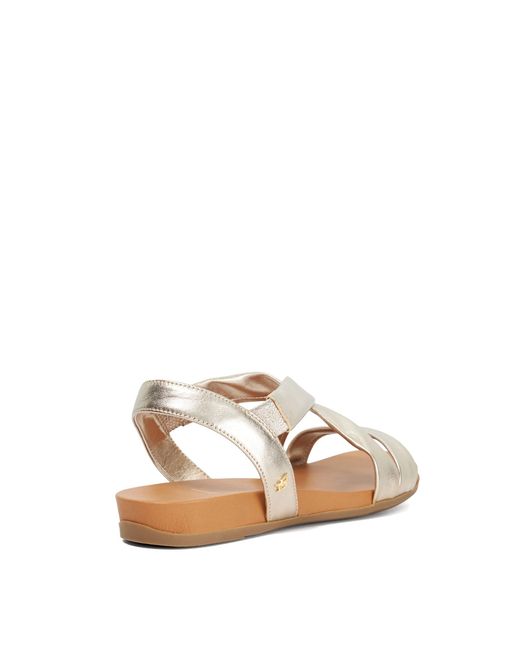 Dune Natural Landies Flat Sandals