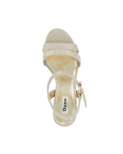 Dune Metallic Merisa Block-Heeled Sandals