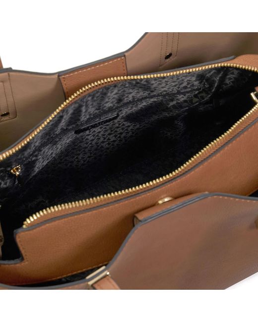 Dune Brown Dorry Branded Hardware Tote Bag
