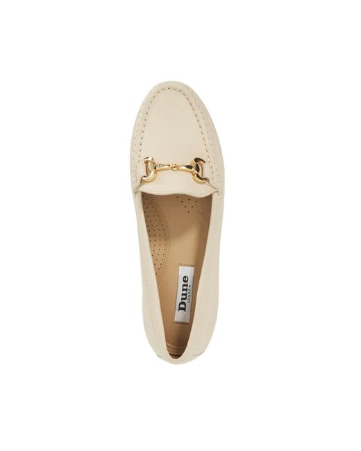 Dune Natural Glenniee Suede Snaffle Trim Loafers