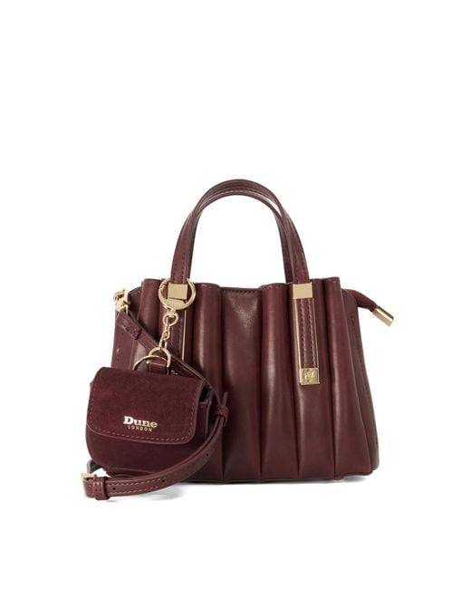 Dune Brown Dinkydolly Pleated Top-Handle Bag