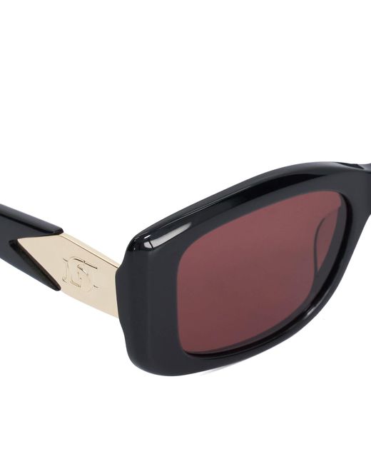 Dune Purple Goal Slim Rectangular Sunglasses