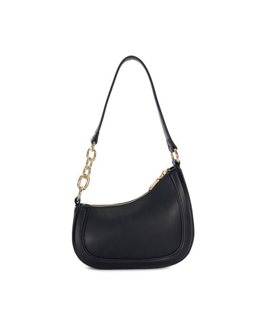 Dune Black Direction Chain Detail Shoulder Bag