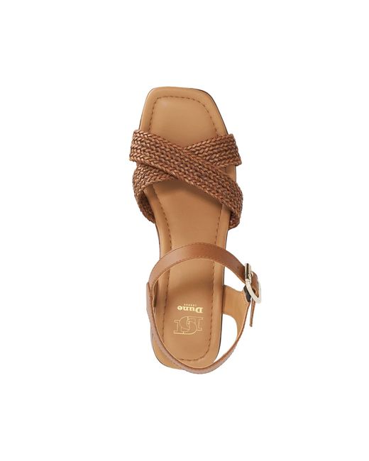 Dune Brown Janko Platform Sandals
