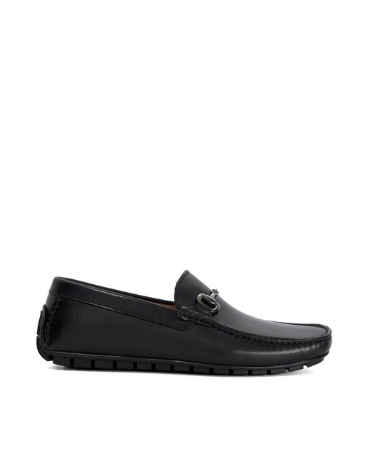 Dune Black Brackon Snaffle Trim Suede Loafers for men