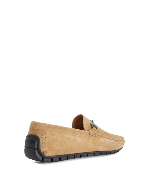 Dune Natural Brackon Wf Suede Snaffle Trim Moccasins for men