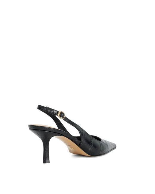 Dune Black Celise Pointed-Toe Slingback Court Shoes