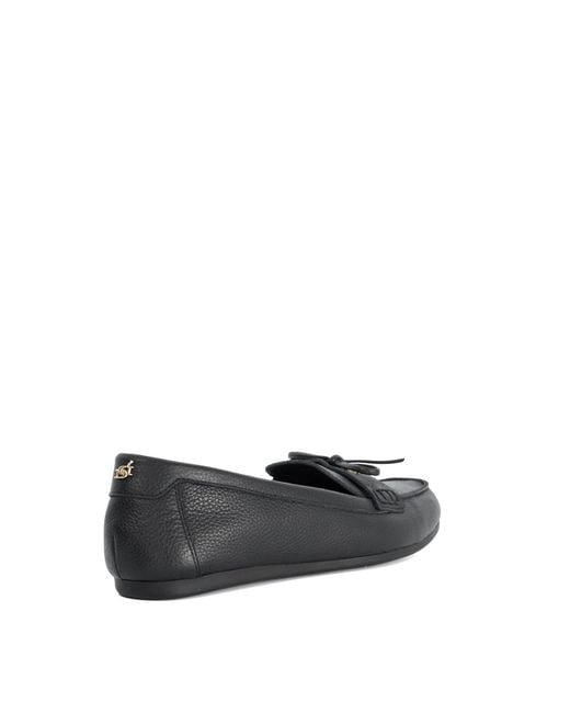 Dune Black Girella Bow-Detail Loafers