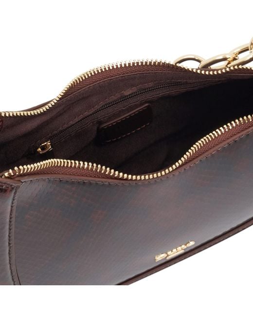 Dune Black Direction Chain Detail Shoulder Bag